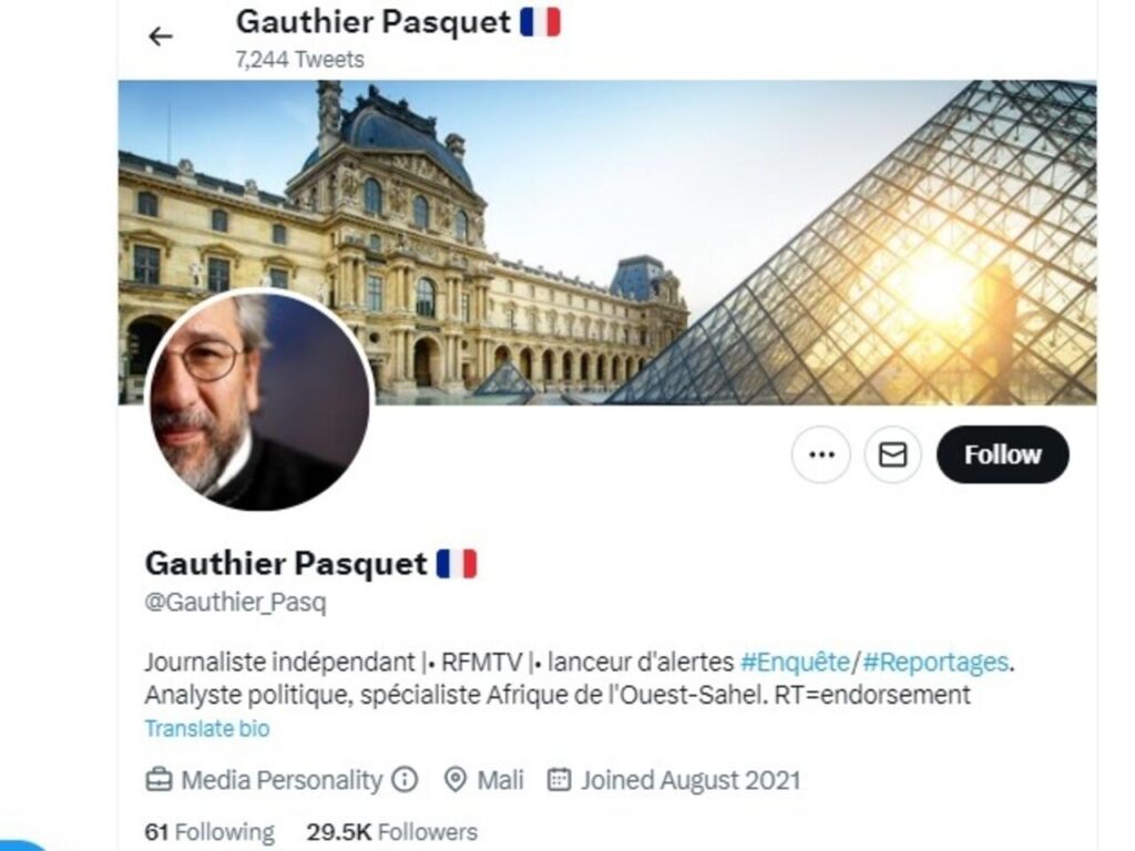 Illustration de l'article : 4 infox vérifiées du très prolixe « Gauthier Pasquet », supposé arrêté en Côte d’Ivoire